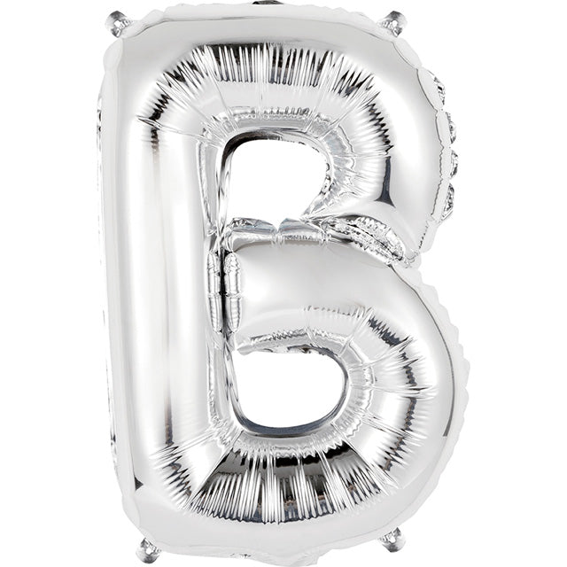 Foil Silver Balloon Letter B