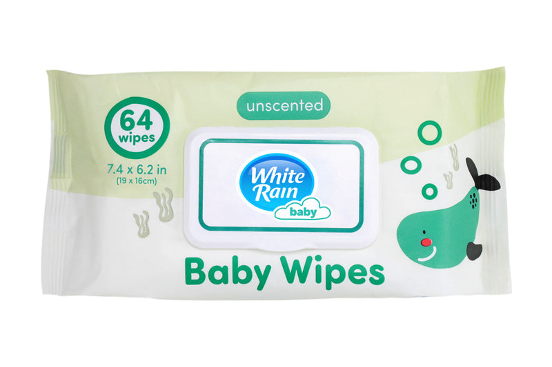 White Rain Baby Wipes Unscented