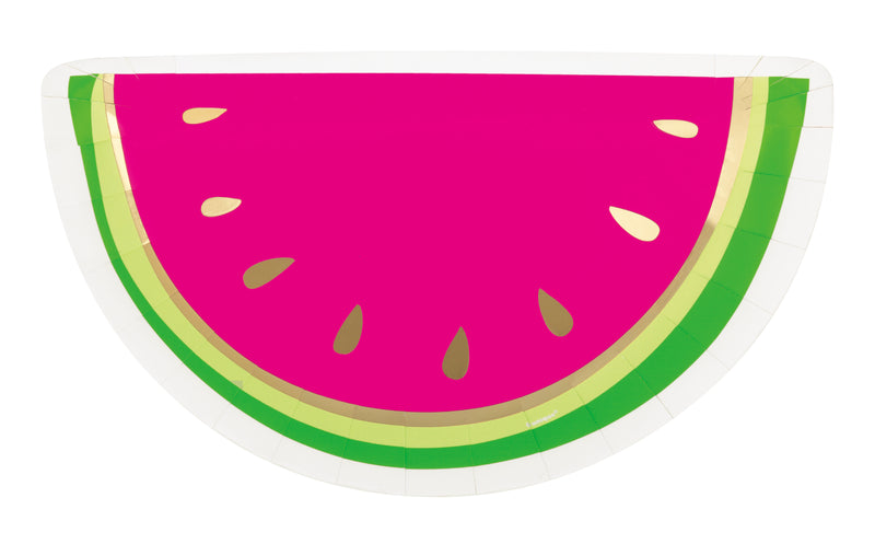 Watermelon Shaped Plates 8 Pack