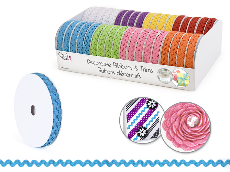 Craft Decor Ribbons And Trims Brights