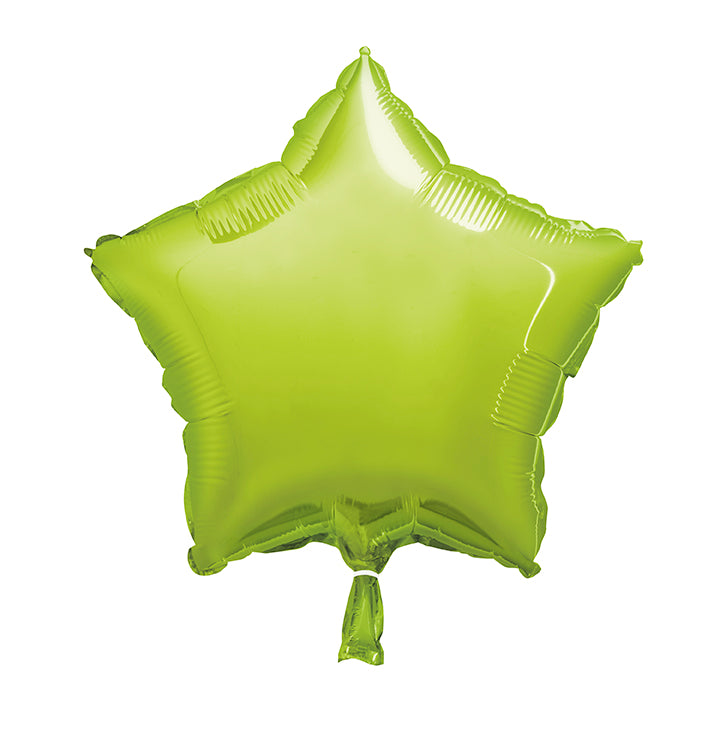 Lime Green Foil Balloon Star