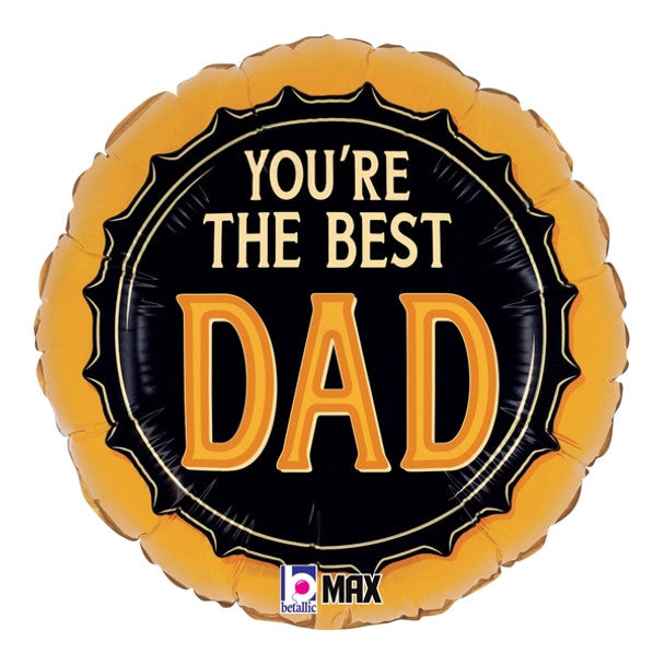 18"B Dad You're The Best Beer Cap Pkg