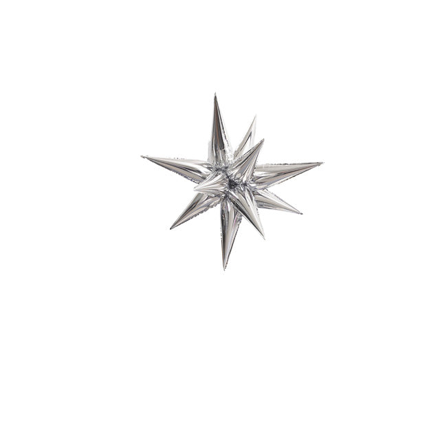 Silver 3D Star Foil Jumbo Balloon