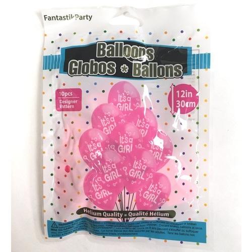 Its A Girl Printed Party Balloons