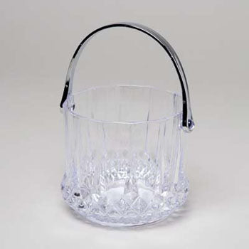 Ice Bucket With Silver Plastic Handle