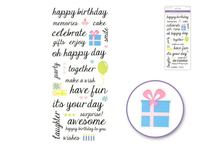 Paper Craft Sticker Happy Birthday Words And Sayings Photo Safe