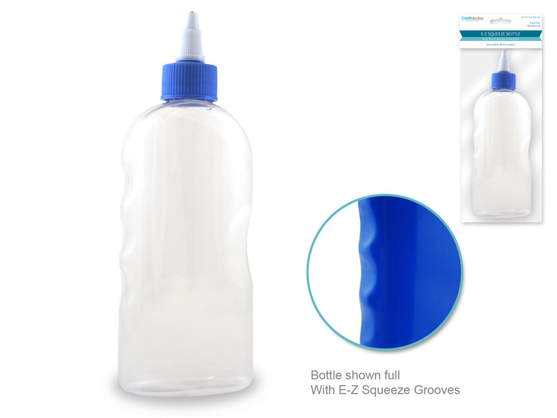 Plastic Bottle With Squeeze Grooves