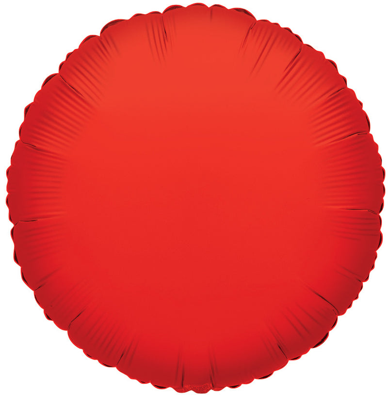 Red Round Foil Balloon