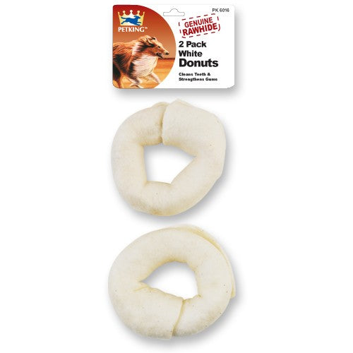 White Rawhide Donuts 2 Pack