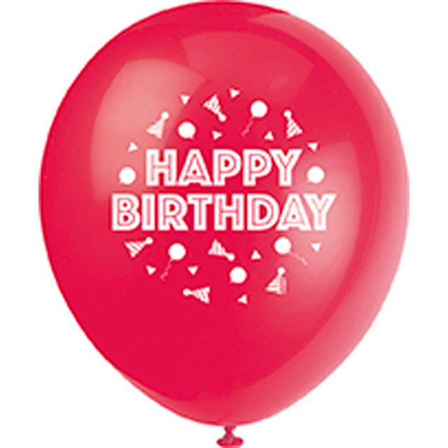 Peppy Birthday Latex Balloons