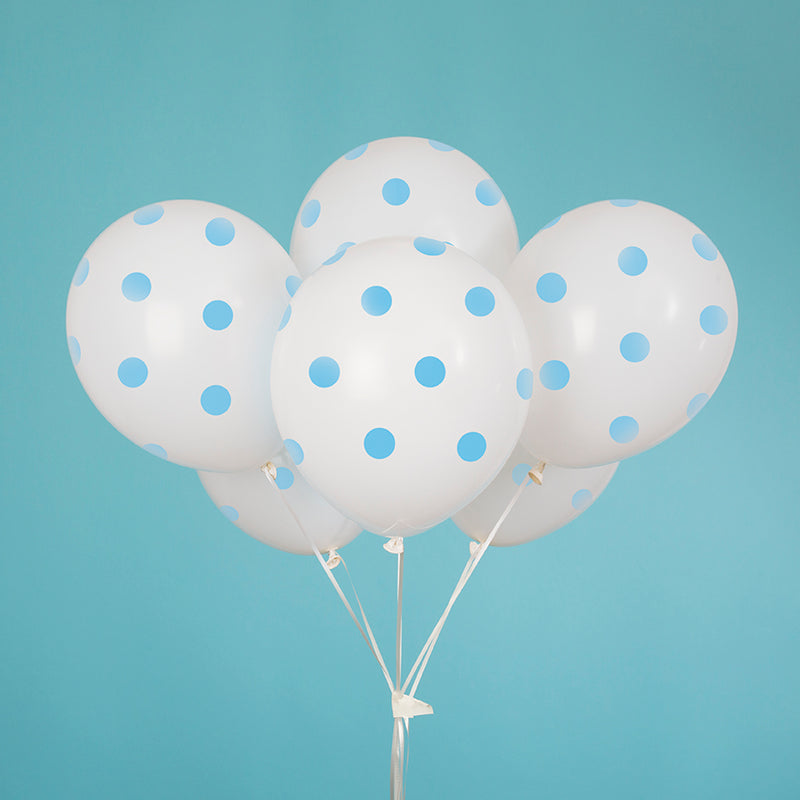 Powder Blue Dots Balloons