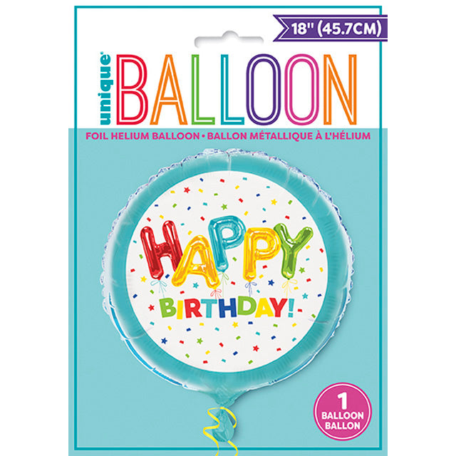 Happy Birthday Packaged Foil Balloon