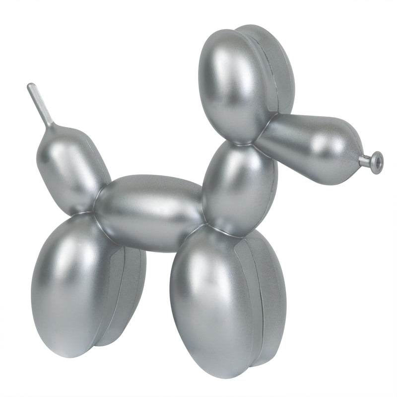 Metallic Silver Dog Balloon Weight