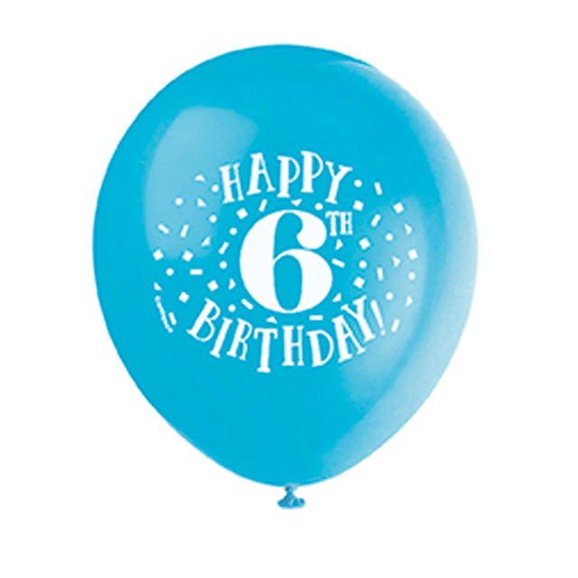 Fun Happy 6Th Birthday Balloons