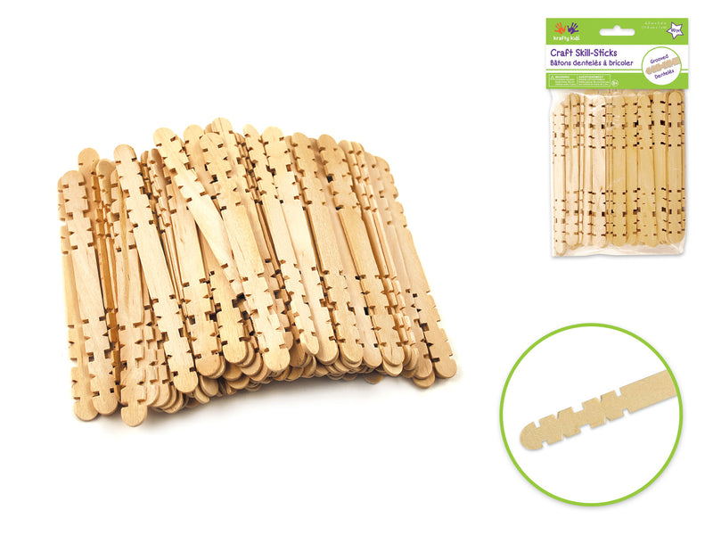 Craft Wood Natural Skill Sticks 80 Pack