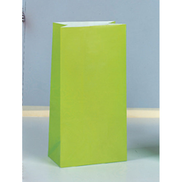 Lime Green Paper Party Bags