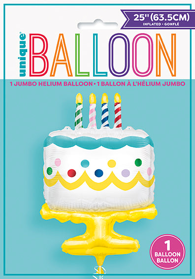 Giant Birthday Cake Shaped Foil Balloon