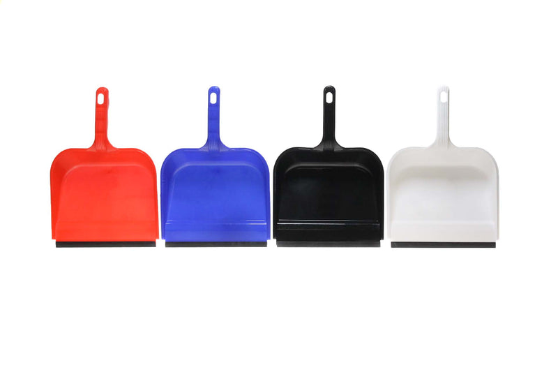 Plastic Dust Pan With Rubber Handle