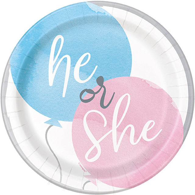 Gender Reveal Party Plates Small