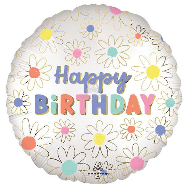 18"A Happy Birthday Daisies Pkg