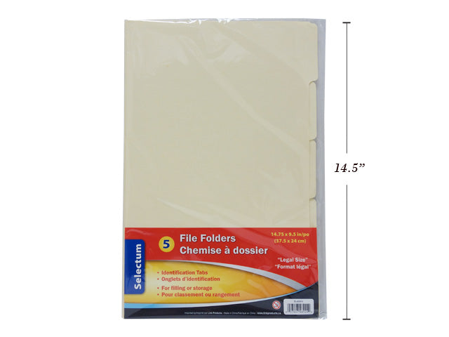 Legal Size File Holders 5 Pack