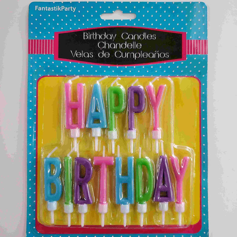 Happy Birthday Candles With Holders