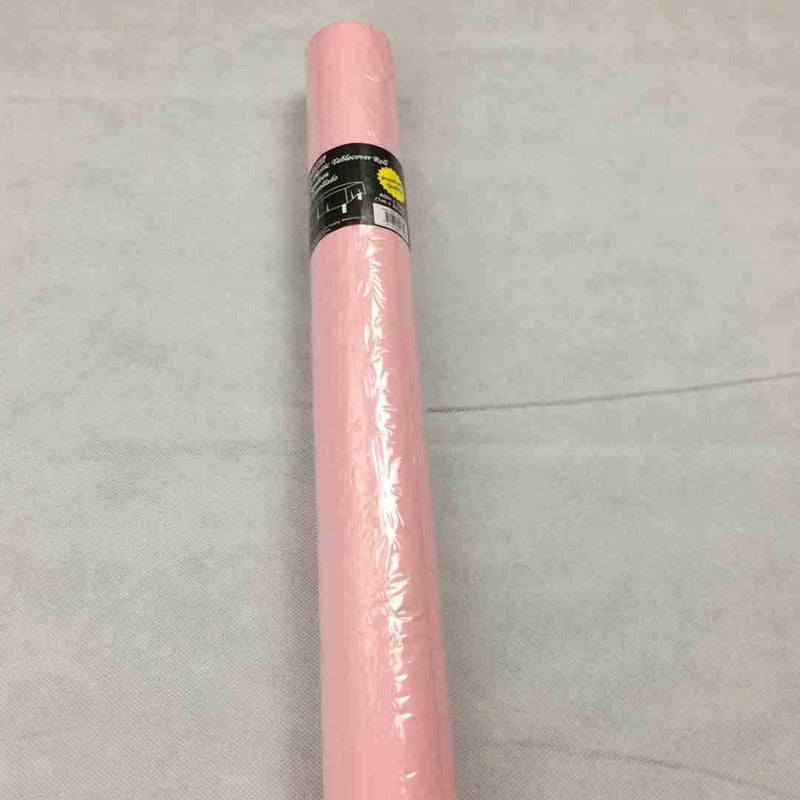 Pastel Pink Plastic Table Cover Roll
