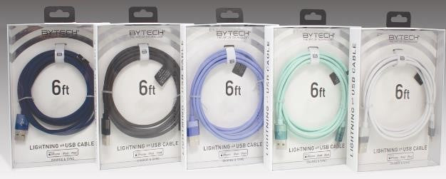 Assorted Color Mfi Cable 6Ft