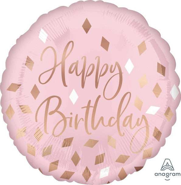 18"A Happy Birthday Blush Pkg