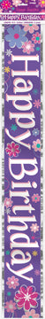 Birthday Blossom Foil Banner