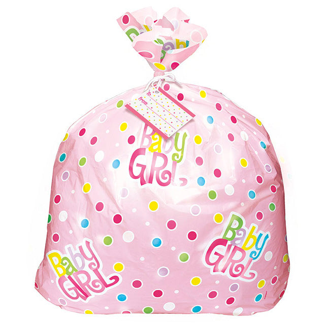 Pink Dots Plastic Gift Bag