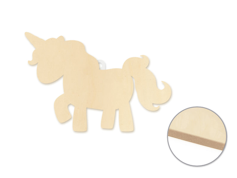 Wood Deocr Unicorn DIY Wall Plaque