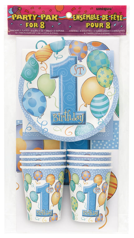First Birthday Blue Party Packs