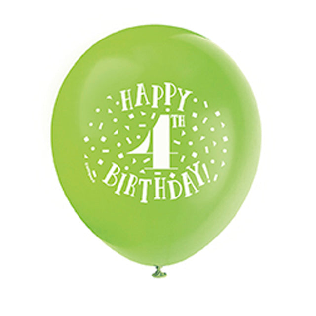 Fun Happy 4Th Birthday Balloons