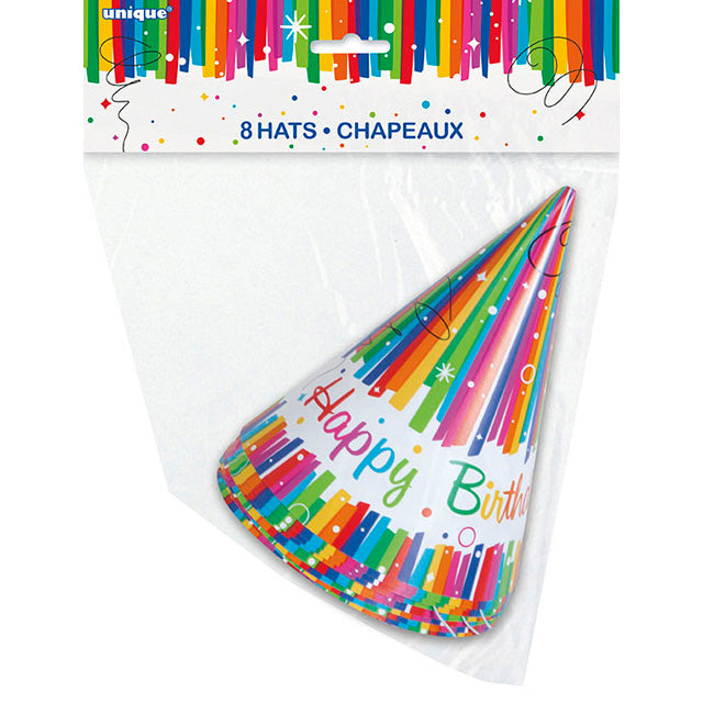 Rainbow Ribbon Birthday Party Hat