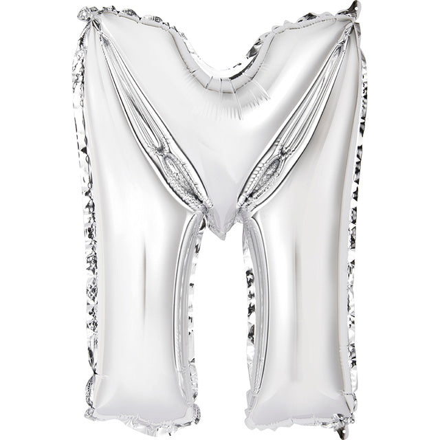 Foil Silver Balloon Letter M