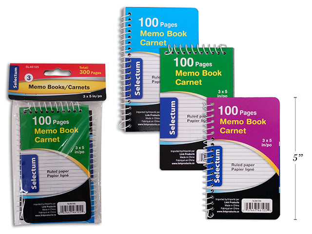 3 Pack Coil Notebooks