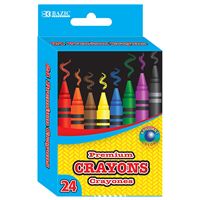 Bazic Color Premium Quality Crayons 24 Pack