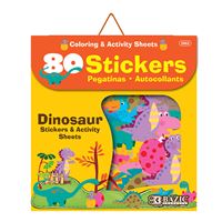 Bazic Dinosaur Series Assorted Stickers 80 Stickers