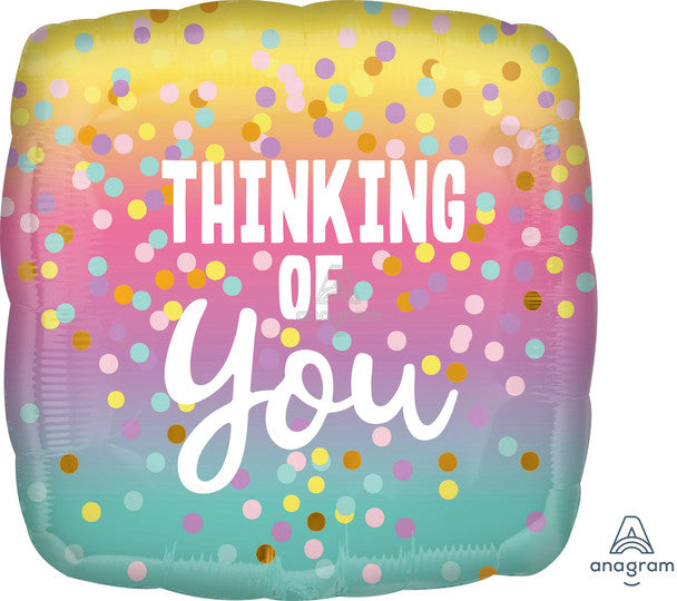 18"A Thinking Of You Pastel Dots Pkg