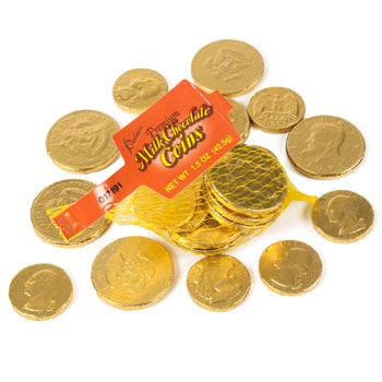 Milk Chocolate Coins Mesh Bag 1.5Oz