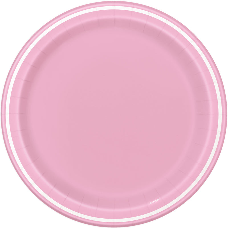 Lovely Pink Thin Stripes Round Dinner Plates