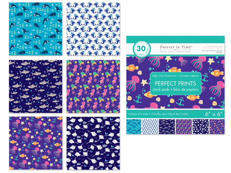 Paper Pads Perfect Prints Stack Packs Ocean Theme