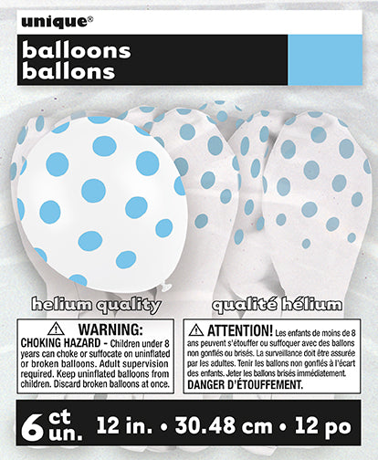 Powder Blue Dots Balloons