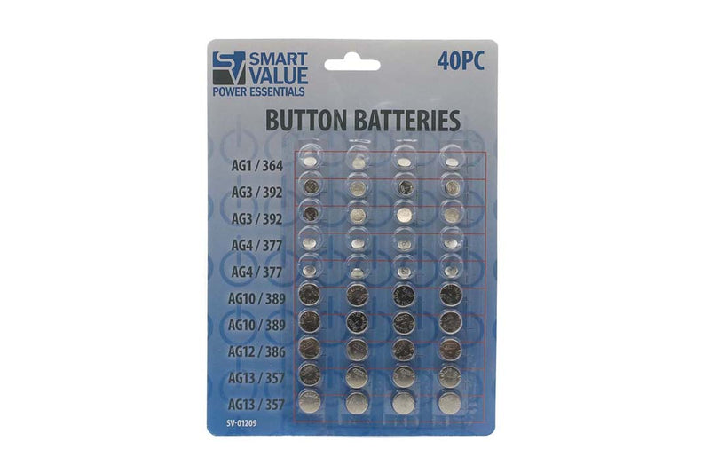 Button Batteries 40 Pack