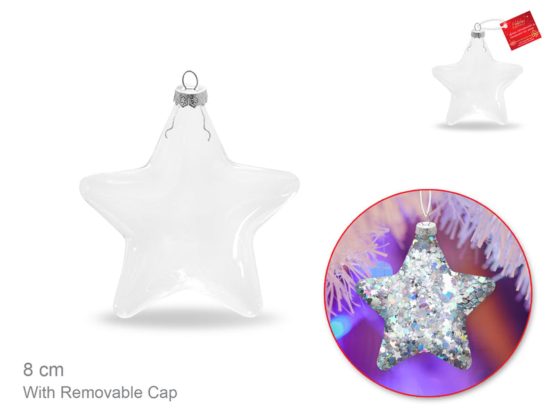 Seasonal Decor DIY Clear Ornament Glass Star