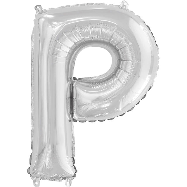 Foil Silver Balloon Letter P