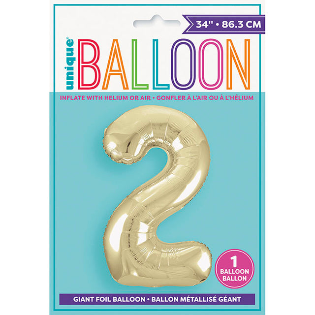 Gold Foil Balloon Number 2