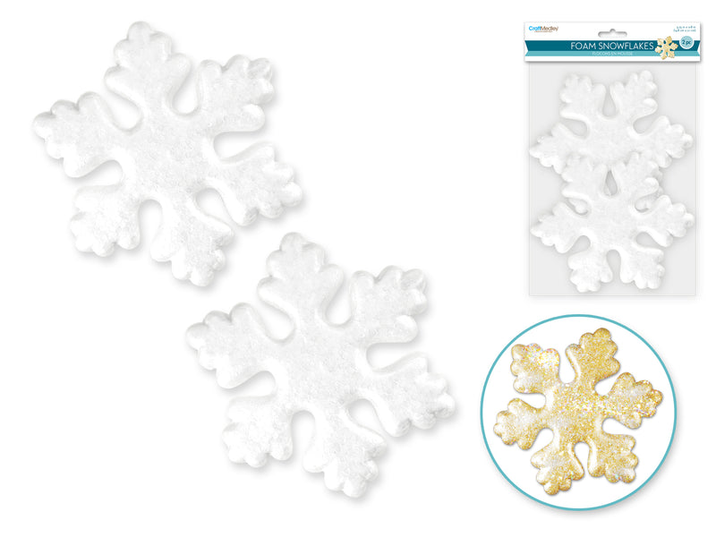 Polyfoam Snowflake: 5.75"x5/8"  2pc