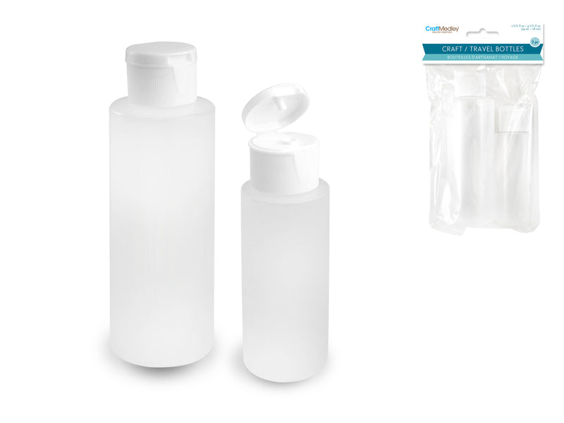 Plastic Bottles Semitransparent With A Flip Top Lid 2 Pack